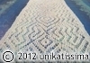 unikatissima's lace poinsettia - tablerunner